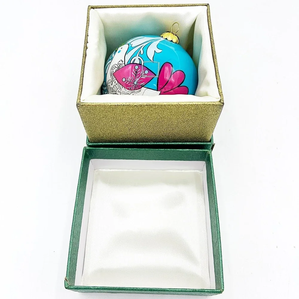 Pier 1 Li Bien Christmas Ornament Hand Painted Peace On Earth Dove 2015 In Box